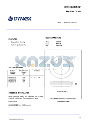 DRD6800A20 datasheet - Rectifier Diode