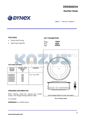 DRD850D24 datasheet - Rectifier Diode