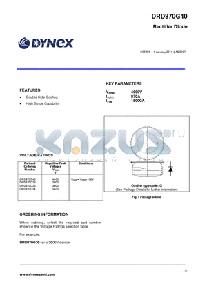 DRD870G34 datasheet - Rectifier Diode