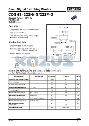 CDSH3 datasheet - Small Signal Switching Diodes
