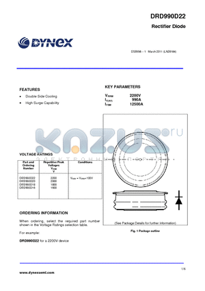 DRD990D20 datasheet - Rectifier Diode