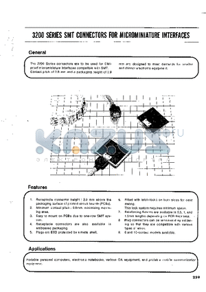 3260-810S3 datasheet - 3200 SERIES SMT CONNECTORS FOR MICROMINIATURE INTERFACES