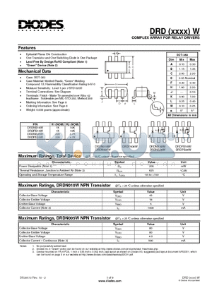 DRDNB16W datasheet - COMPLEX ARRAY FOR RELAY DRIVERS