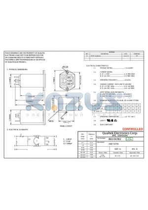 860-04-002 datasheet - EMI FILTER