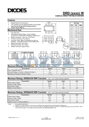 DRDNB16W_1 datasheet - COMPLEX ARRAY FOR RELAY DRIVERS