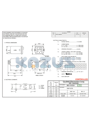 860-10024 datasheet - EMI FILTER