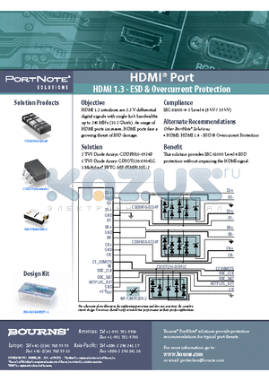 CDSOT236-0504LC datasheet - HDMI 1.3 - ESD & Overcurrent Protection