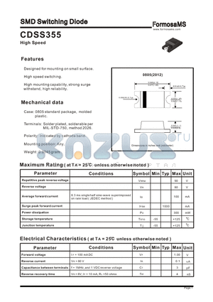 CDSS355 datasheet - High Speed