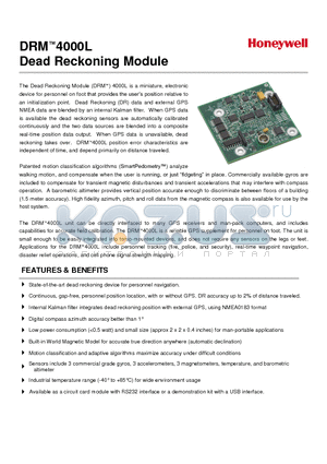 DRM4000L-N00-232 datasheet - DRM4000L Dead Reckoning Module