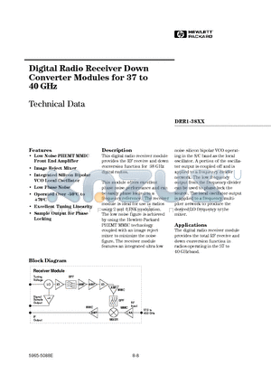 DRR1-3823 datasheet - Digital Radio Receiver Down Converter Modules for 37 to 40GHz