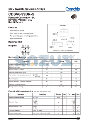 CDSV6-99BR-G_12 datasheet - SMD Switching Diode Arrays