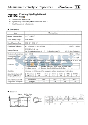 CDT02 datasheet - Aluminum Electrolytic Capacitors