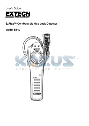 EZ40 datasheet - EzFlex Combustible Gas Leak Detector