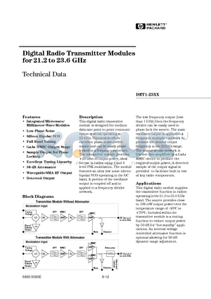 DRT1-2321 datasheet - Digital Radio Transmitter Modules for 21.2 to 23.6 GHz