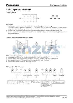 EZANPE101M datasheet - Chip Capacitor Networks