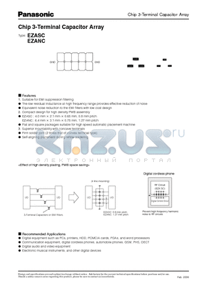 EZASCE101M datasheet - Chip 3-Terminal Capacitor Array