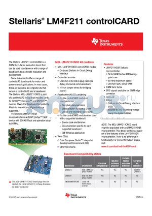 DRV8301 datasheet - Stellaris^ LM4F211 controlCARD