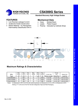 CS4312G350 datasheet - Standard Recovery High Voltage Diodes