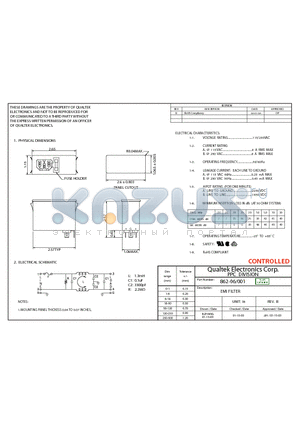 862-06-001 datasheet - EMI FILTER