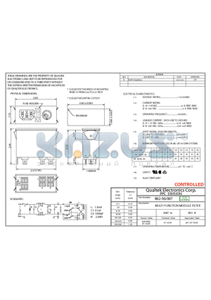 862-06-007 datasheet - MULTI-FUNCTION MODULE FILTER