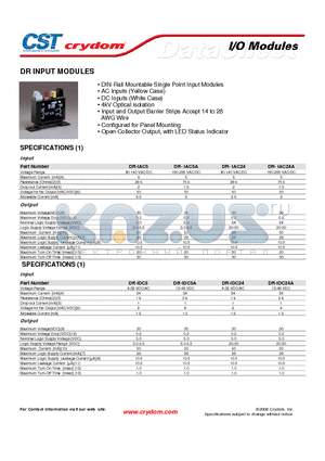 DR_INPUT datasheet - I/O Modules