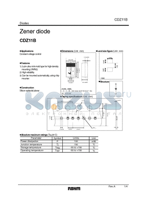 CDZ11B datasheet - Zener diode