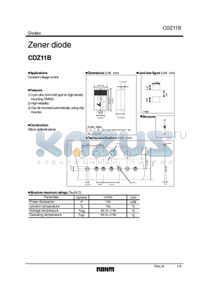 CDZ11B_08 datasheet - Zener diode