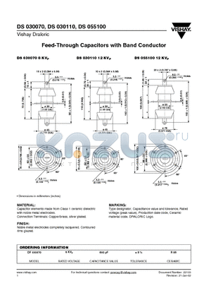 DS030110 datasheet - Feed-Through Capacitors with Band Conductor