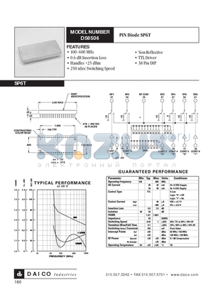 DS0506 datasheet - PIN Diode SP6T