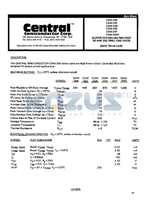 CS48-35P datasheet - SILICON CONTROLLED RECTIFIER 35 AMP, 200 THRU 1200 VOLTS