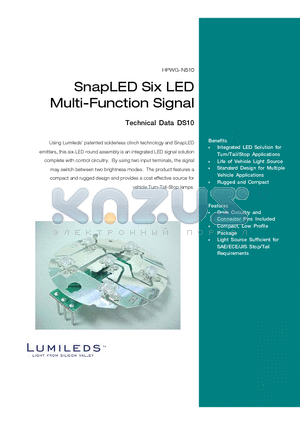 DS10 datasheet - SnapLED Six LED MultiFunction Signal