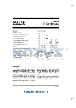 DS1003-25 datasheet - 4-Tap Silicon Delay Line for RISC Applications