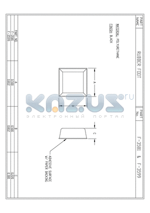 F-3581 datasheet - RUBBER FOOT