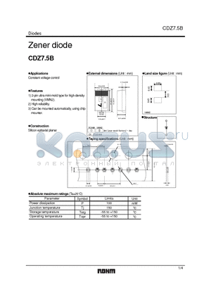 CDZ4.3B datasheet - Zener diode