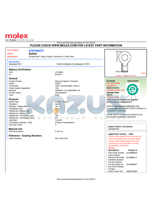 F-367-10 datasheet - VersaKrimp Ring Tongue Terminal for 4 AWG Wire