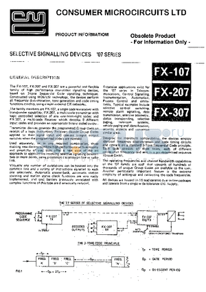 FX-107 datasheet - SELECTIVE SIGNALLING DEVICES 07 SERIES