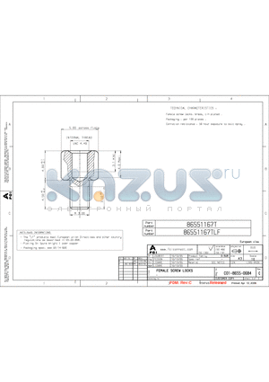 86551167TLF datasheet - FEMALE SCREW LOCKS