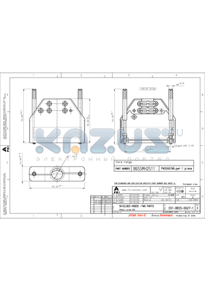 8655MH2511 datasheet - SHIELDED HOODS - TWO PARTS