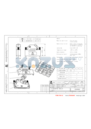 8655MHRA2501 datasheet - D-SUB METAL SHELLS