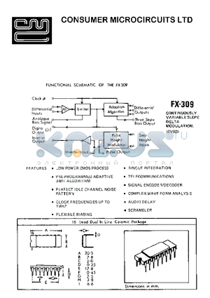FX-309 datasheet - CONTINUOUSLY VARIABLE SLOPE DELTA MODULATION
