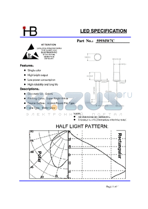 599MW7C datasheet - LED