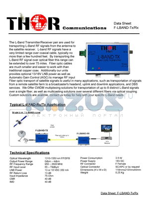 F-LBAND-RX datasheet - Typical L-BAND-Rx/Tx Application