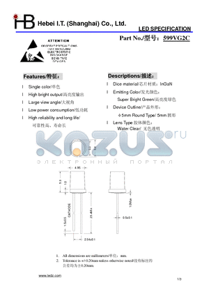 599VG2C datasheet - LED