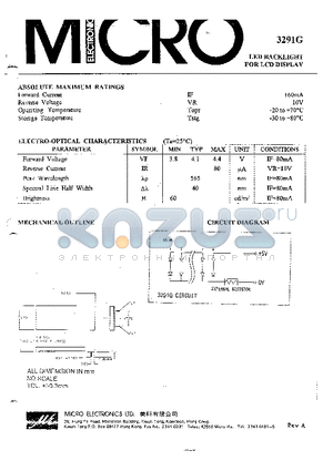 3291G datasheet - LED BACKLIGHT FOR LCD DISPLAY
