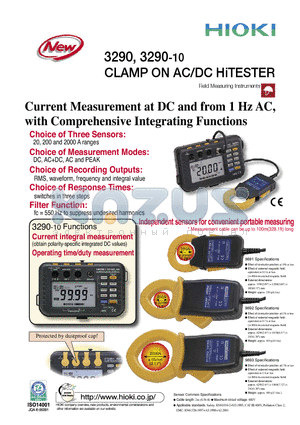 3290-10 datasheet - CLAMP ON AC/DC HiTESTER