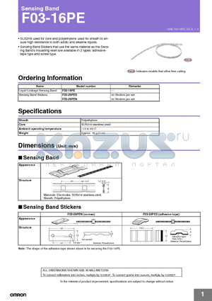 F03-26PEN datasheet - Sensing Band