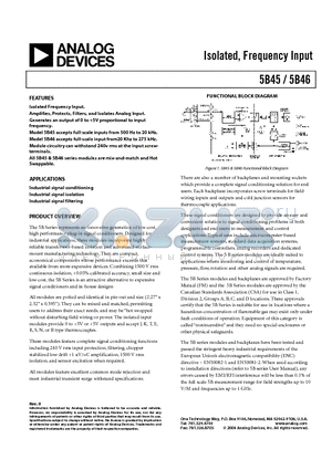 5B46-02 datasheet - Isolated, Frequency Input