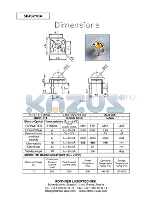 5B4S2HCA datasheet - SUPER BLUE LED