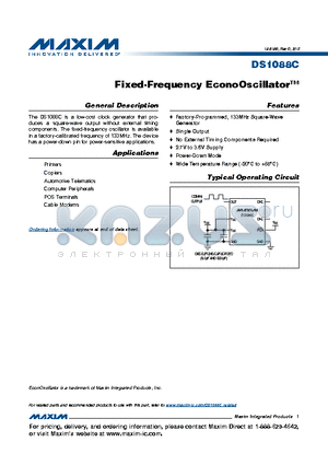 DS1088C datasheet - Fixed-Frequency EconoOscillator