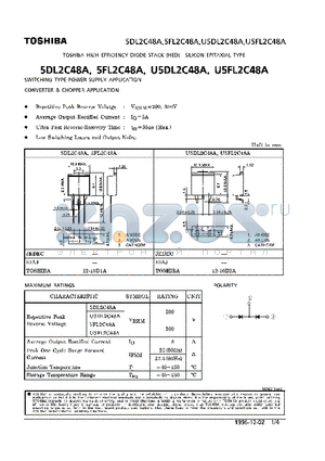 5DL2C48A datasheet - HIGH EFFICIENCY DIODE (SWITCHING TYPE POWER SUPPLY, CONVERTER & CHOPPER APPLICATIONS)